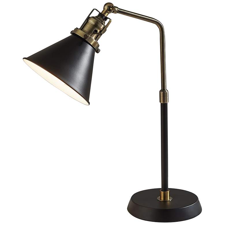 Image 6 Arthur Black and Antique Brass Desk Lamp more views