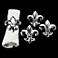 Arthur Court French Lily Set of 4 Silver Napkin Rings