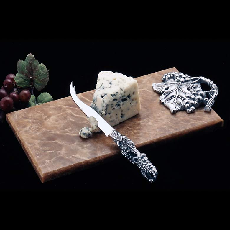 Image 1 Arthur Court Grape Marble Cheeseboard with Knife