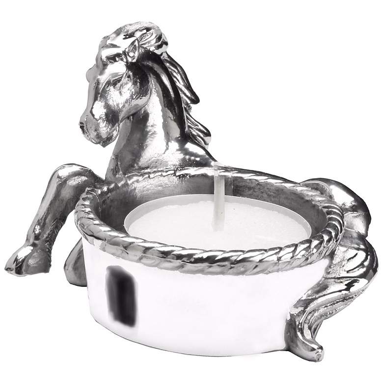 Image 1 Arthur Court Horse Silver Tea Light Candle Holder