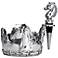 Arthur Court Horse Wine Caddy and Stopper Set