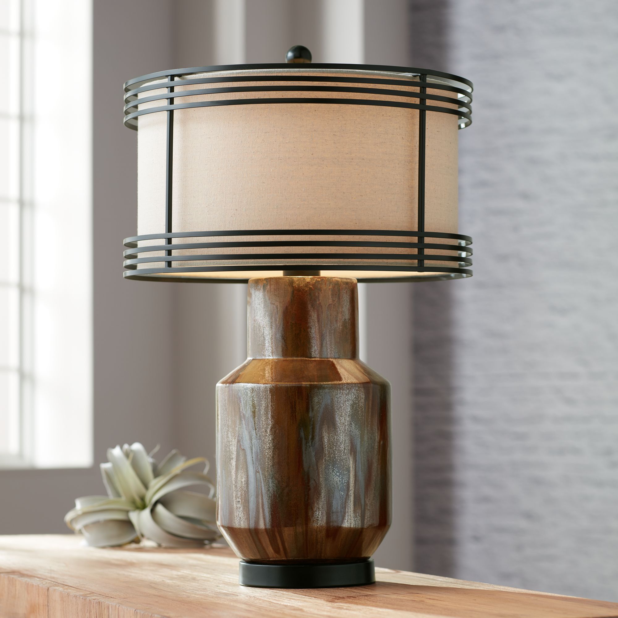 rustic copper lamp