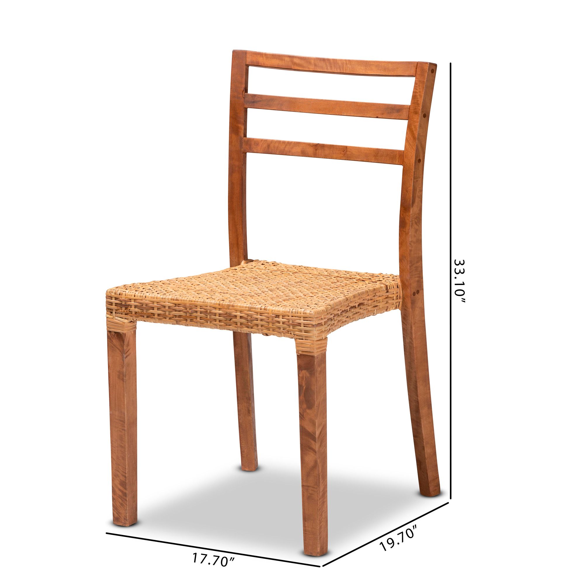 Arthur Natural Walnut Brown Dining Chairs Set of 2