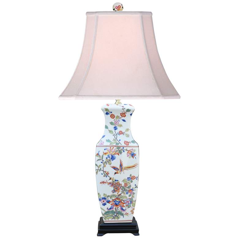 Image 1 Arthur Phoenix Porcelain Rectangle Vase Table Lamp