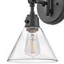 Thumbnail2 of Arti 12 1/4" High Black with Clear Shade Wall Sconce more views