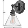 Thumbnail3 of Arti 12 1/4" High Black with Clear Shade Wall Sconce more views