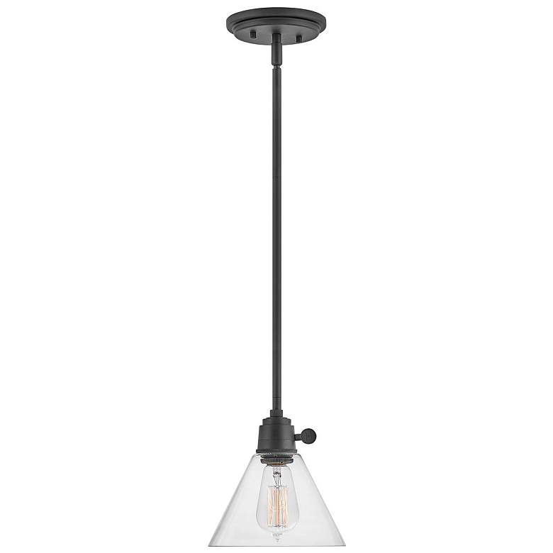 Image 1 Arti 7 1/2 Wide Black Mini Pendant by Hinkley Lighting