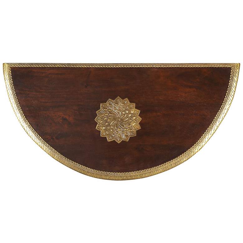 Image 3 Artifacts Espresso Demilune Console Table more views