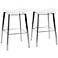 Artina 25" Clear Acrylic and Chrome Counter Stool Set of 2