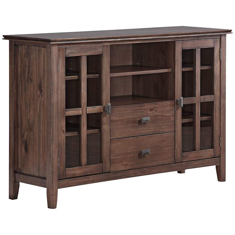 Image 1 Artisan Aged Brown 2-Door 2-Drawer TV Stand Media Chest