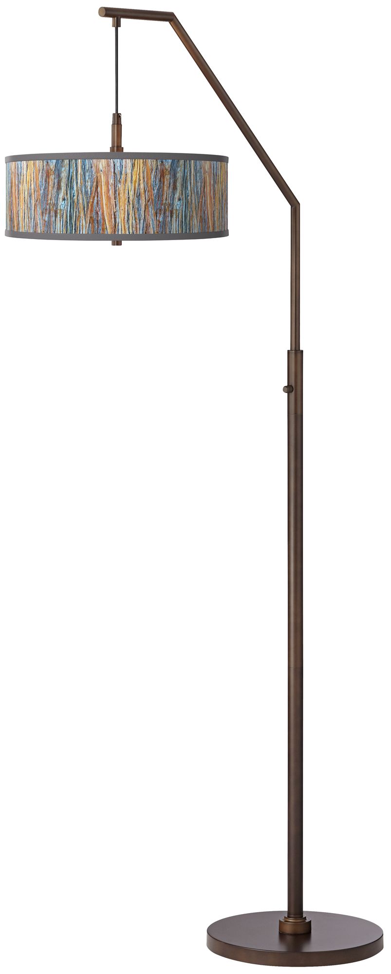 Image 2 Artisan Glow Striking Bark 71 1/2" Bronze Downbridge Arc Floor Lamp