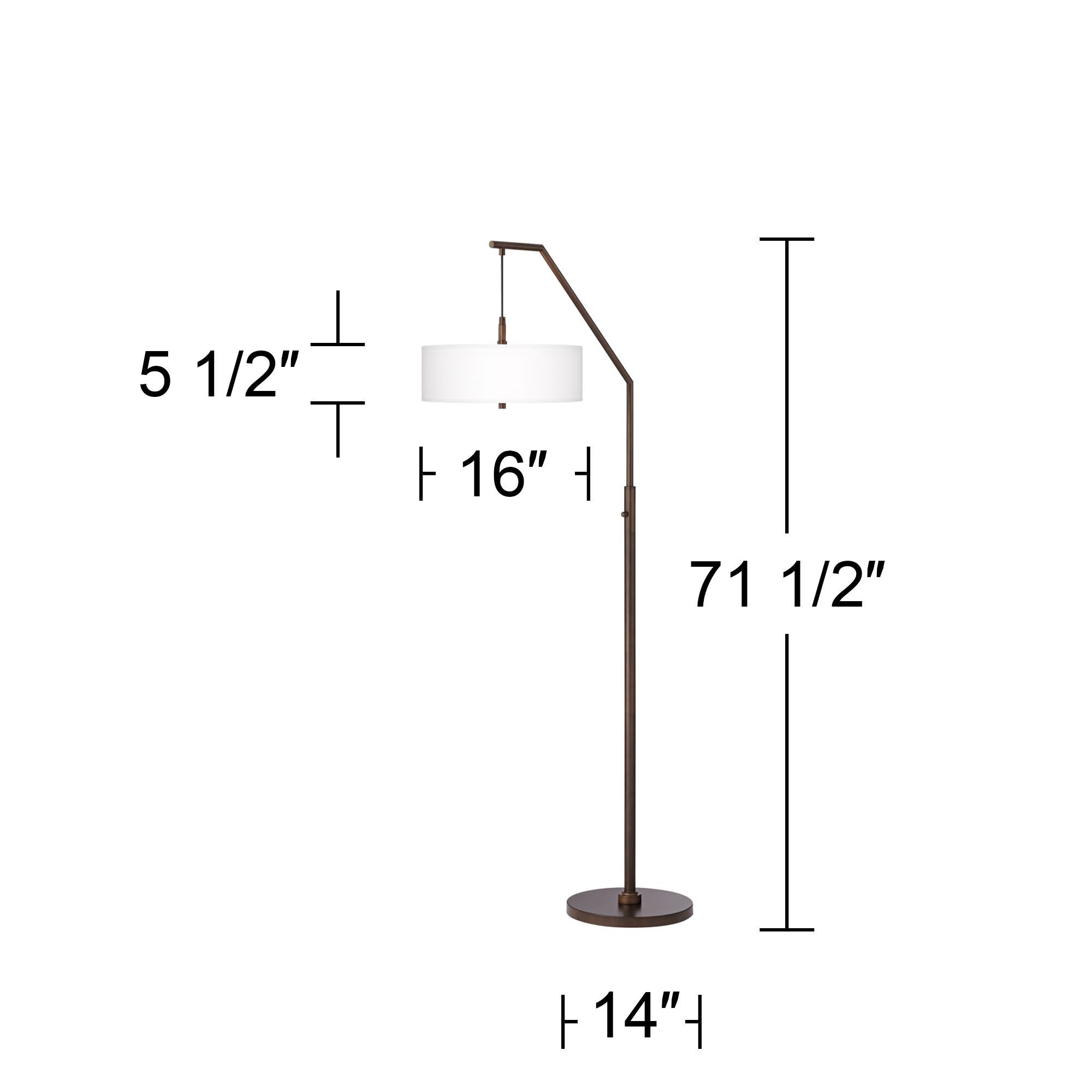 Image 7 Artisan Glow Striking Bark 71 1/2" Bronze Downbridge Arc Floor Lamp more views