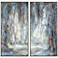 Artist's Palette 41" High 2-Piece Framed Canvas Wall Art Set