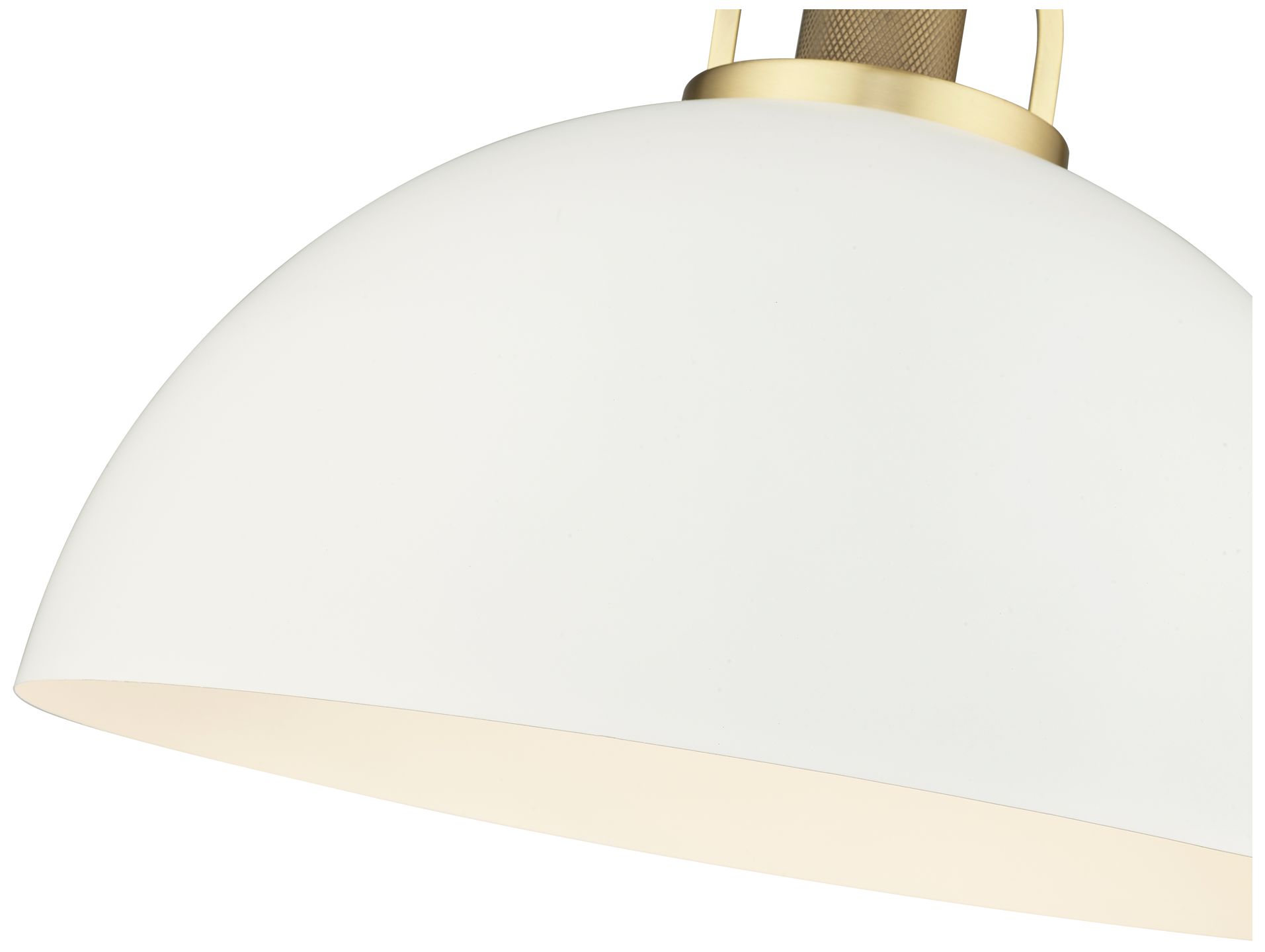 Image 2 Artistan 17 3/4"W Vintage Brass and Matte White Pendant Light more views