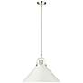 Artistan 18" Wide Polished Nickel Cone Pendant Light
