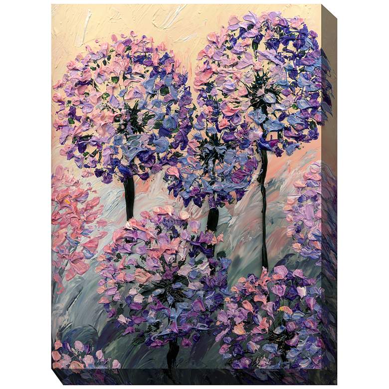 Image 1 Artistic Allium 40 inch High All-Weather Outdoor Canvas Wall Art