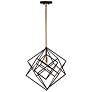 4_Artistry 16" Wide Matte Black and Satin Brass Pendant Light more views