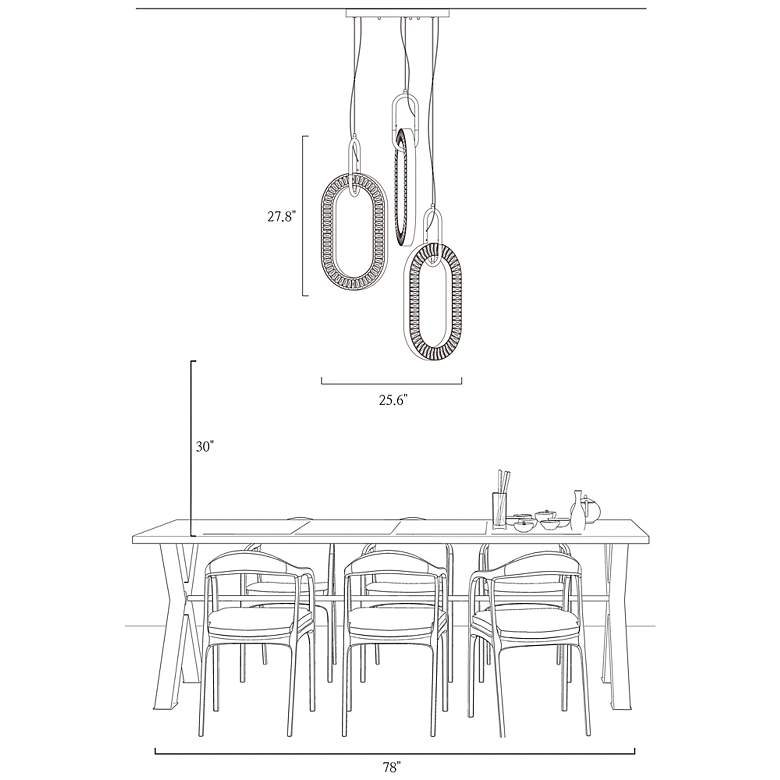 Image 6 Artohea 3-Light LED Cluster Island Pendant Light more views