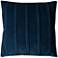 Arturo Navy Pintuck Stripes 22" Square Throw Pillow