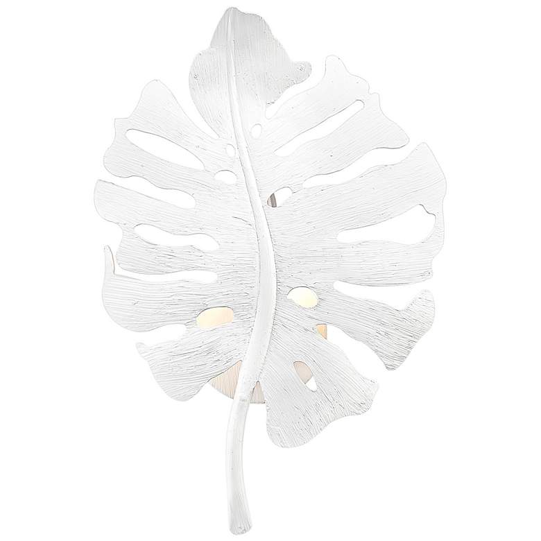 Image 2 Aruba 16 3/4" High Textured White Plaster Wall Sconce