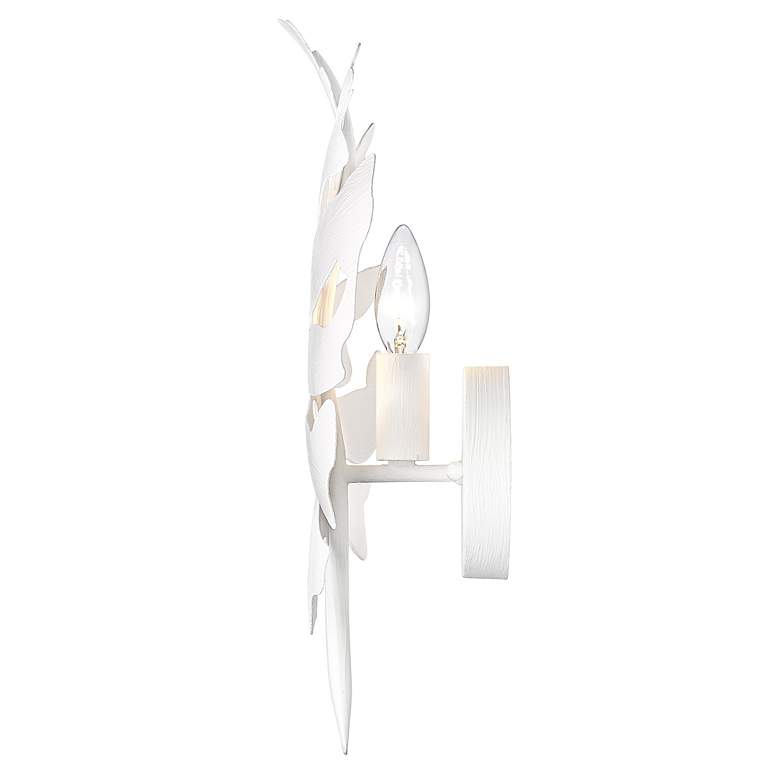 Image 3 Aruba 16 3/4" High Textured White Plaster Wall Sconce more views