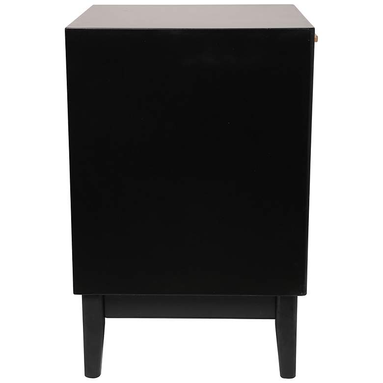 Image 5 Aruba 18 inch Wide Black Wood 1-Drawer 1-Shelf Accent Table more views