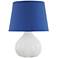 Aruba 19"H White with Royal Blue Shade Outdoor Table Lamp