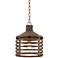 Arundal 12" Wide Warm Walnut Wood Mini Pendant Light