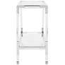 Arverne 47" Wide Chrome and Clear Glass Modern Console Table
