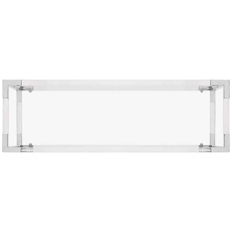 Image 3 Arverne 47 inch Wide Chrome and Clear Glass Modern Console Table more views