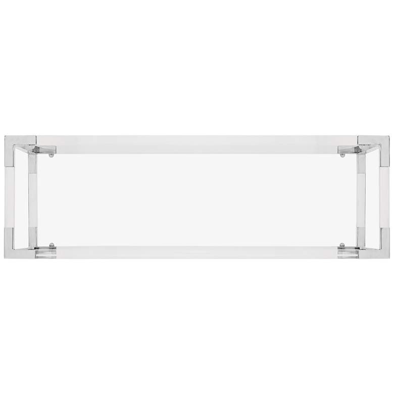 Image 3 Arverne 47" Wide Chrome and Clear Glass Modern Console Table more views