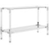 Arverne 47" Wide Chrome and Clear Glass Modern Console Table