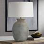 Arvey 30" Concrete Stone Hydrocal Pot Rustic Table Lamp