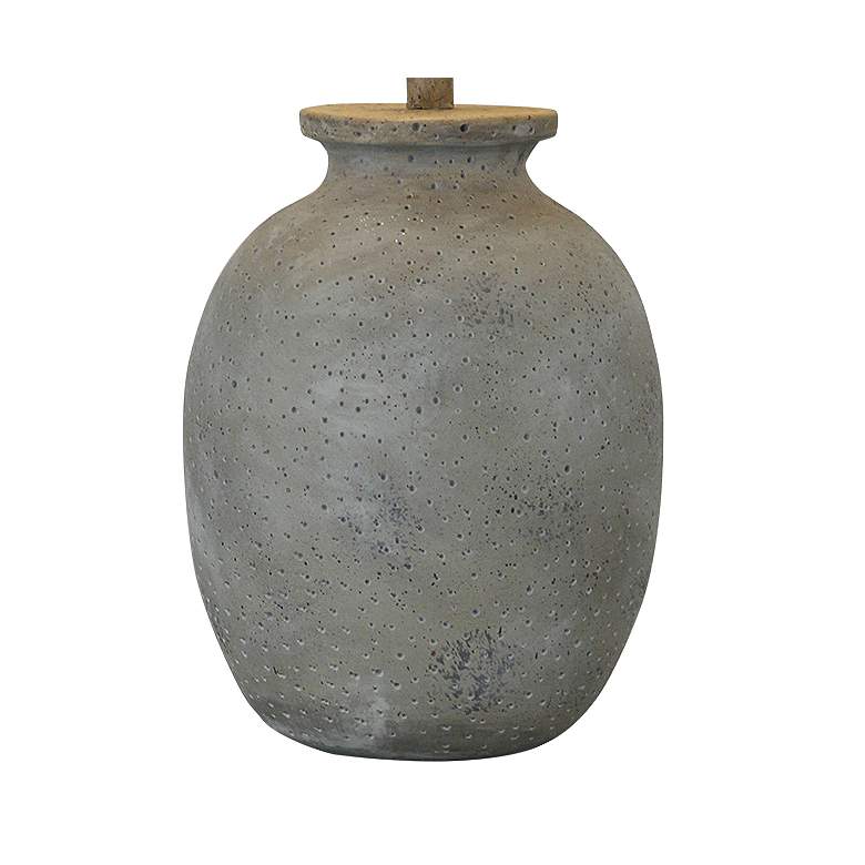 Image 4 Arvey 30" Concrete Stone Hydrocal Pot Rustic Table Lamp more views
