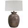 Arvey 30" High Brown Hydrocal Construction Classic Pot Table Lamp