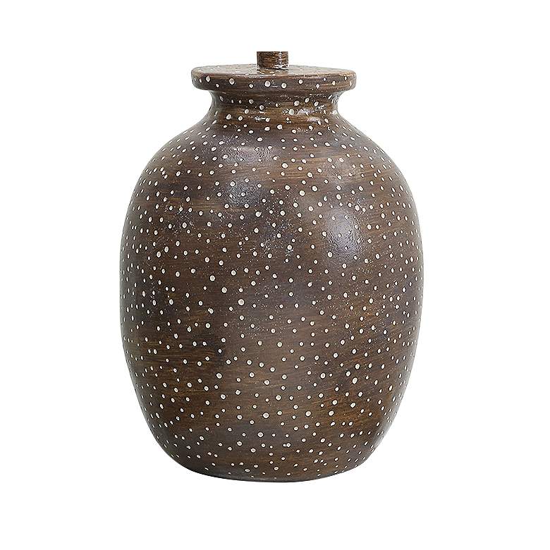 Image 4 Arvey Brown Hydrocal Pot Table Lamp more views