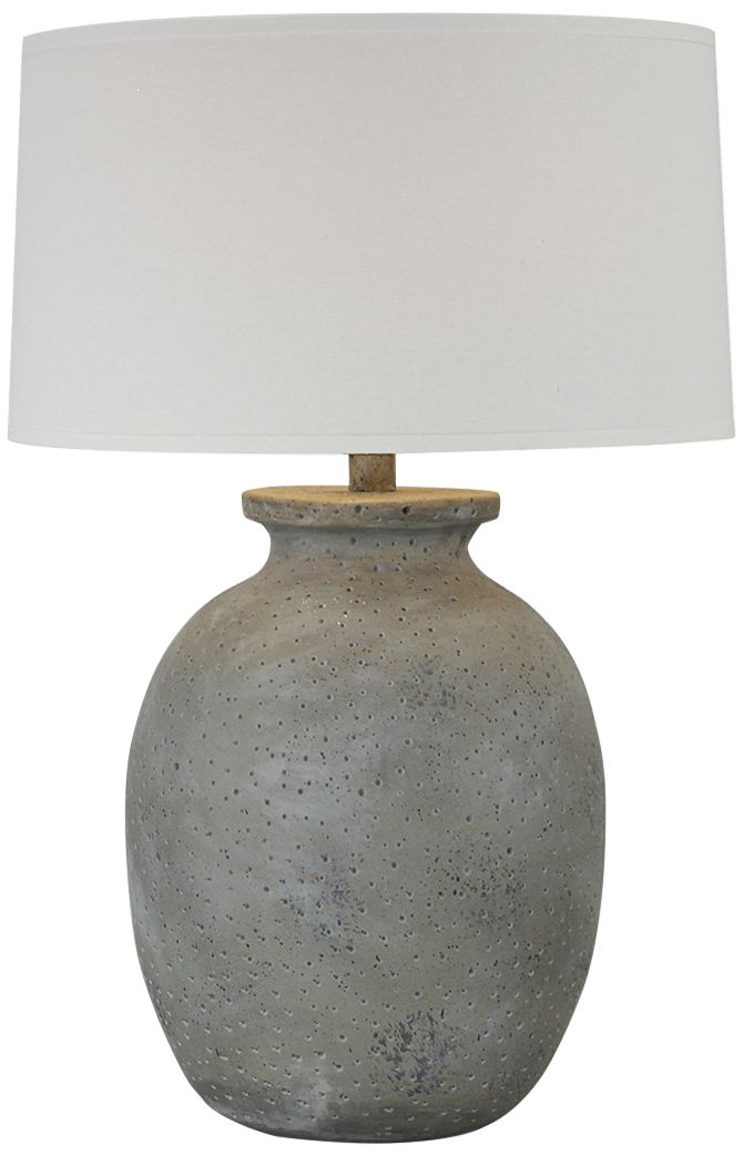 gray stone lamp