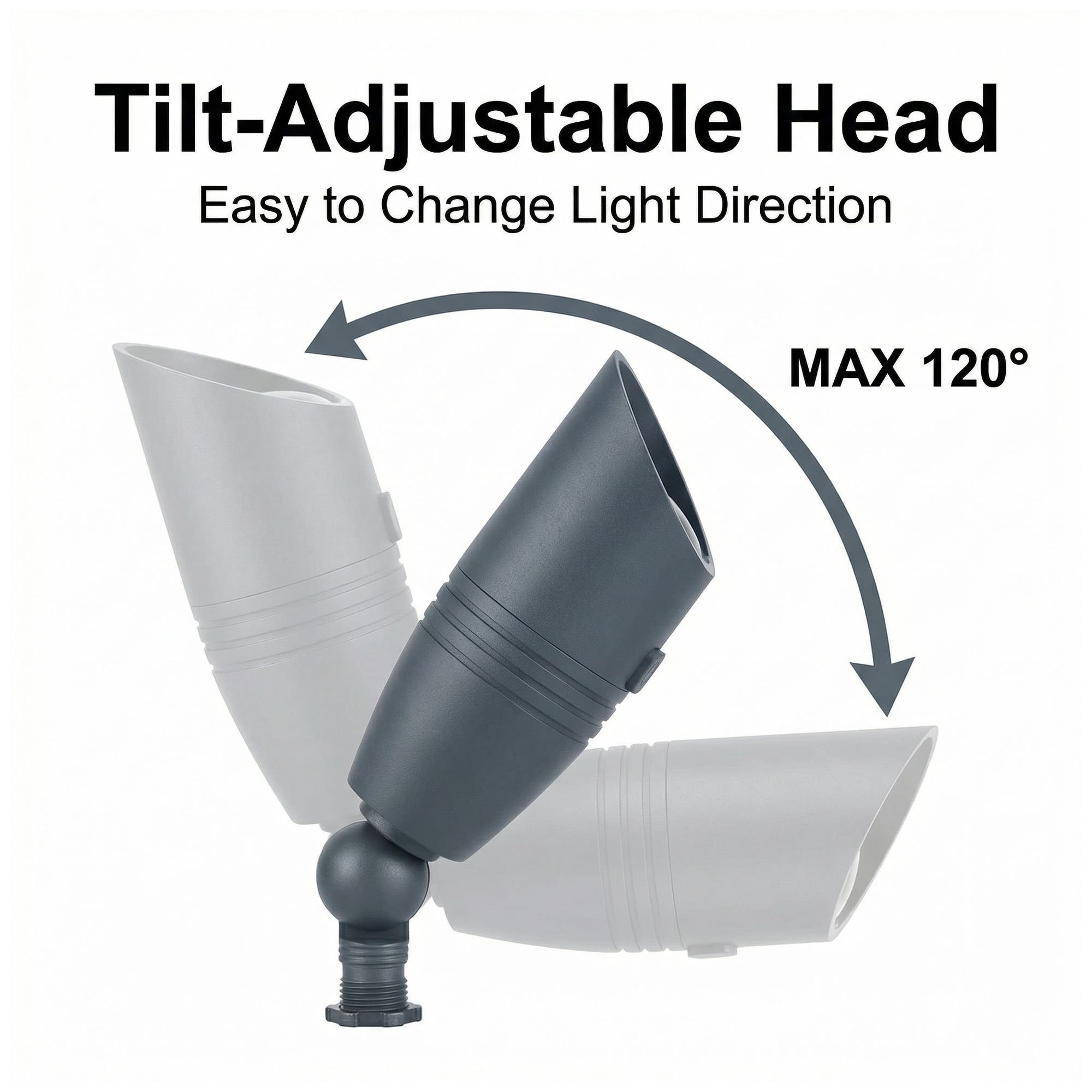 Image 5 Arvix 5.8" Black Aluminum Outdoor Landscape Spotlight more views
