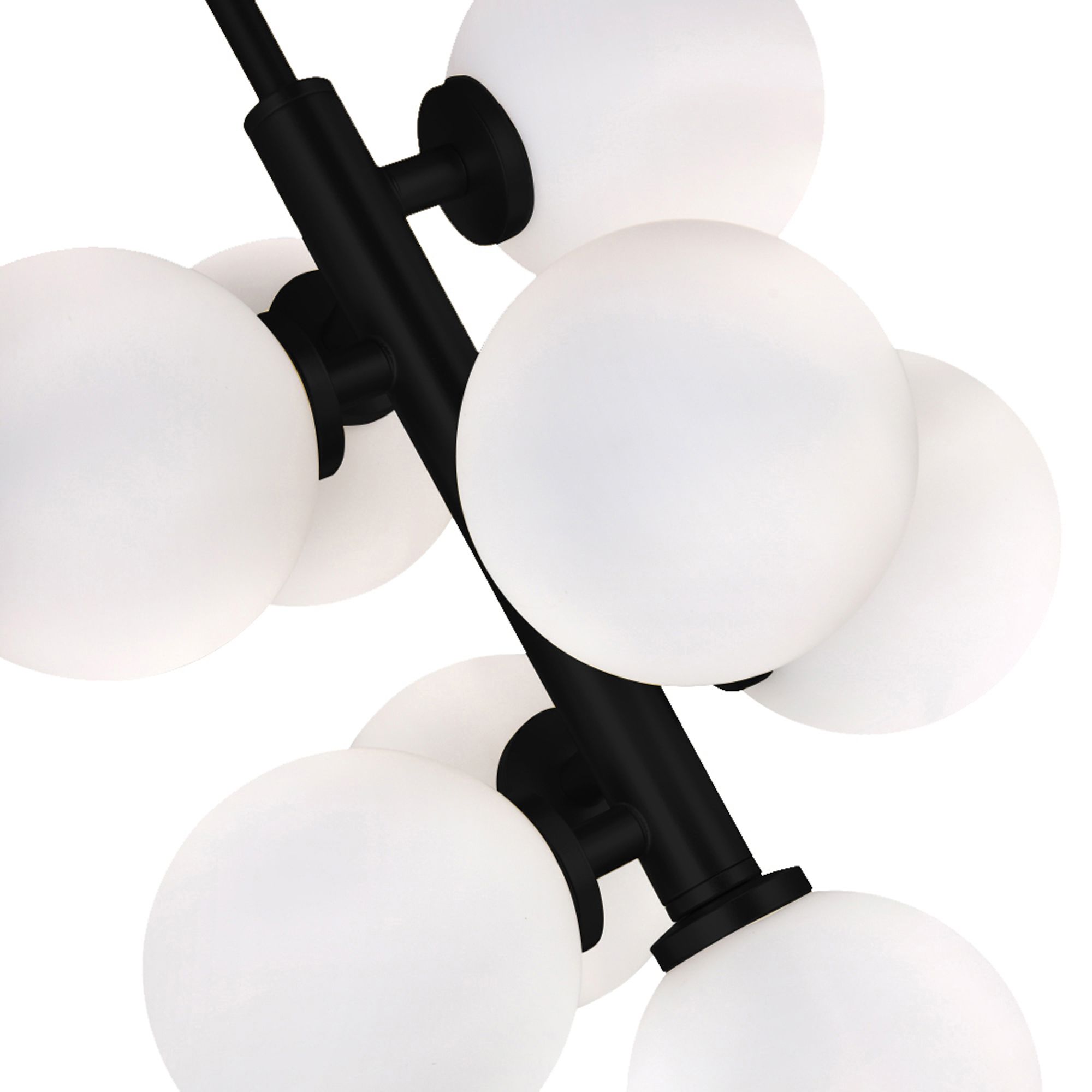 Image 2 Arya 12" Wide Black 8-Light Mini Pendant more views