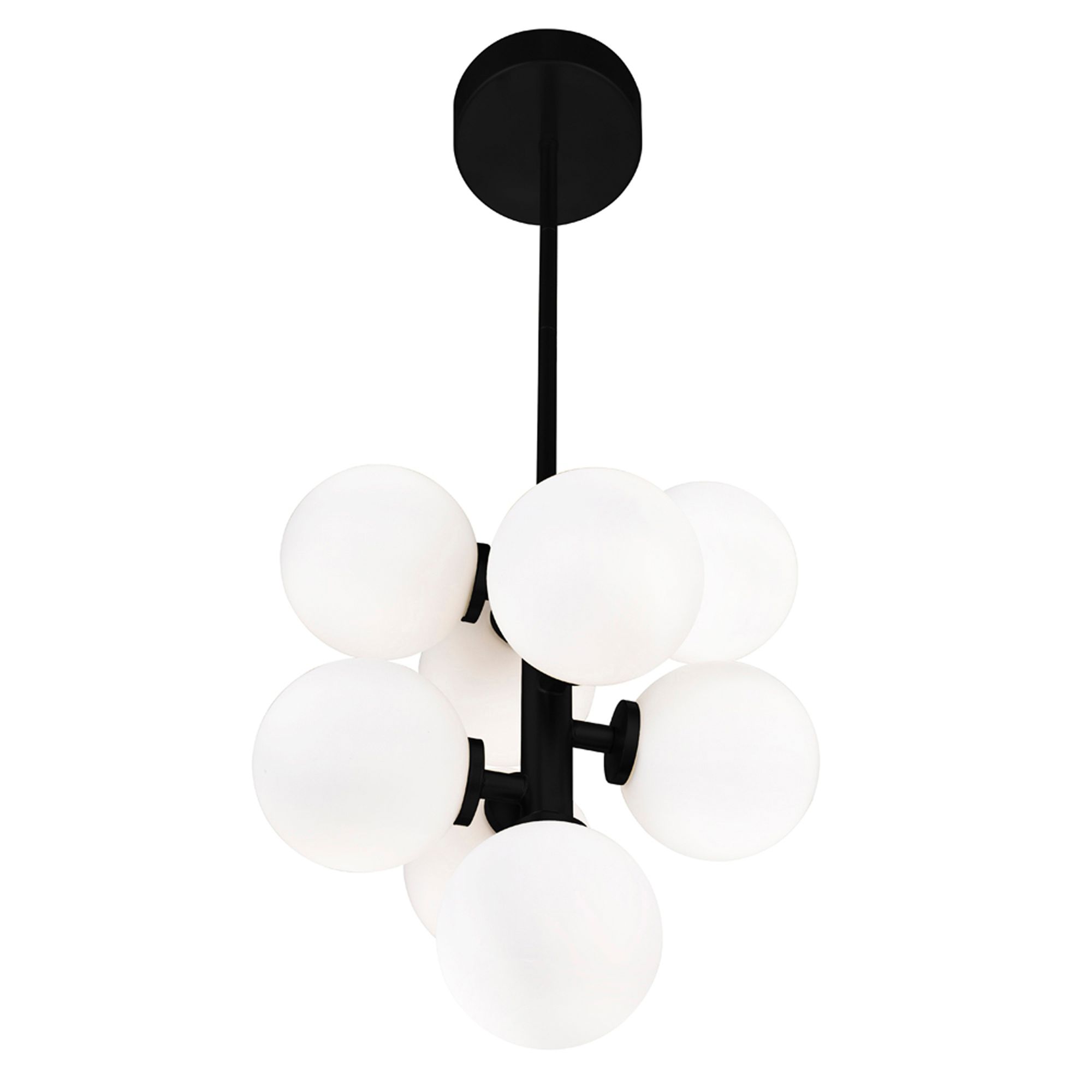 Image 3 Arya 12" Wide Black 8-Light Mini Pendant more views