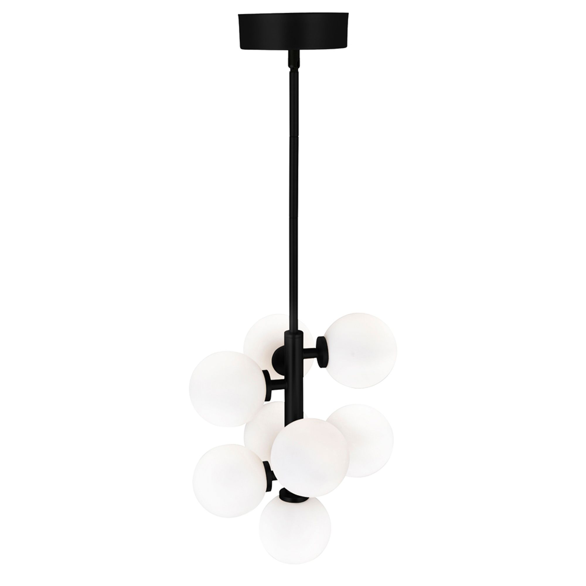 Image 4 Arya 12" Wide Black 8-Light Mini Pendant more views