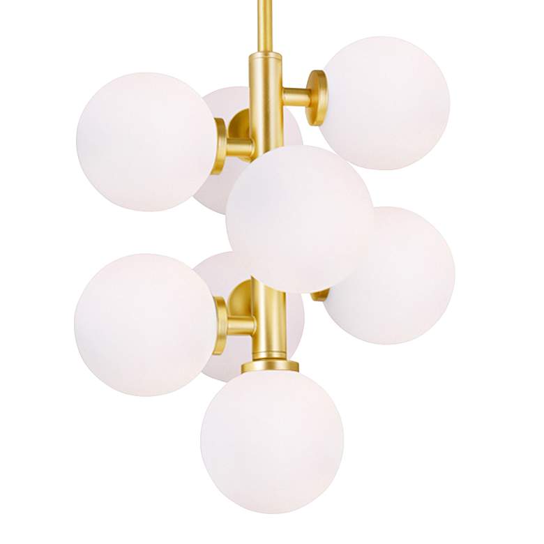 Image 2 Arya 12" Wide Satin Gold 8-Light Mini Pendant more views