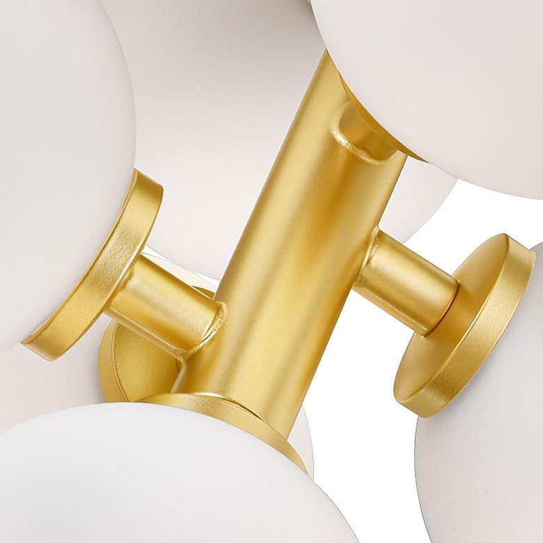 Image 3 Arya 12" Wide Satin Gold 8-Light Mini Pendant more views