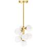 5_Arya 12" Wide Satin Gold 8-Light Mini Pendant more views
