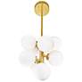 6_Arya 12" Wide Satin Gold 8-Light Mini Pendant more views