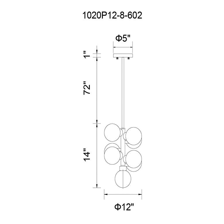 Image 7 Arya 12" Wide Satin Gold 8-Light Mini Pendant more views