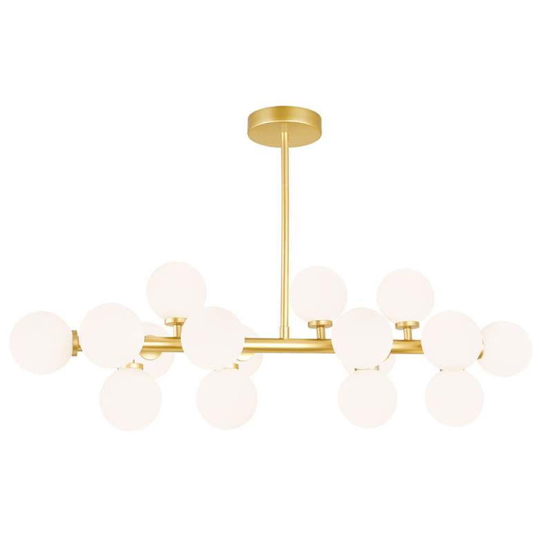 Image 1 Arya 16 Light Chandelier With Satin Gold Finish