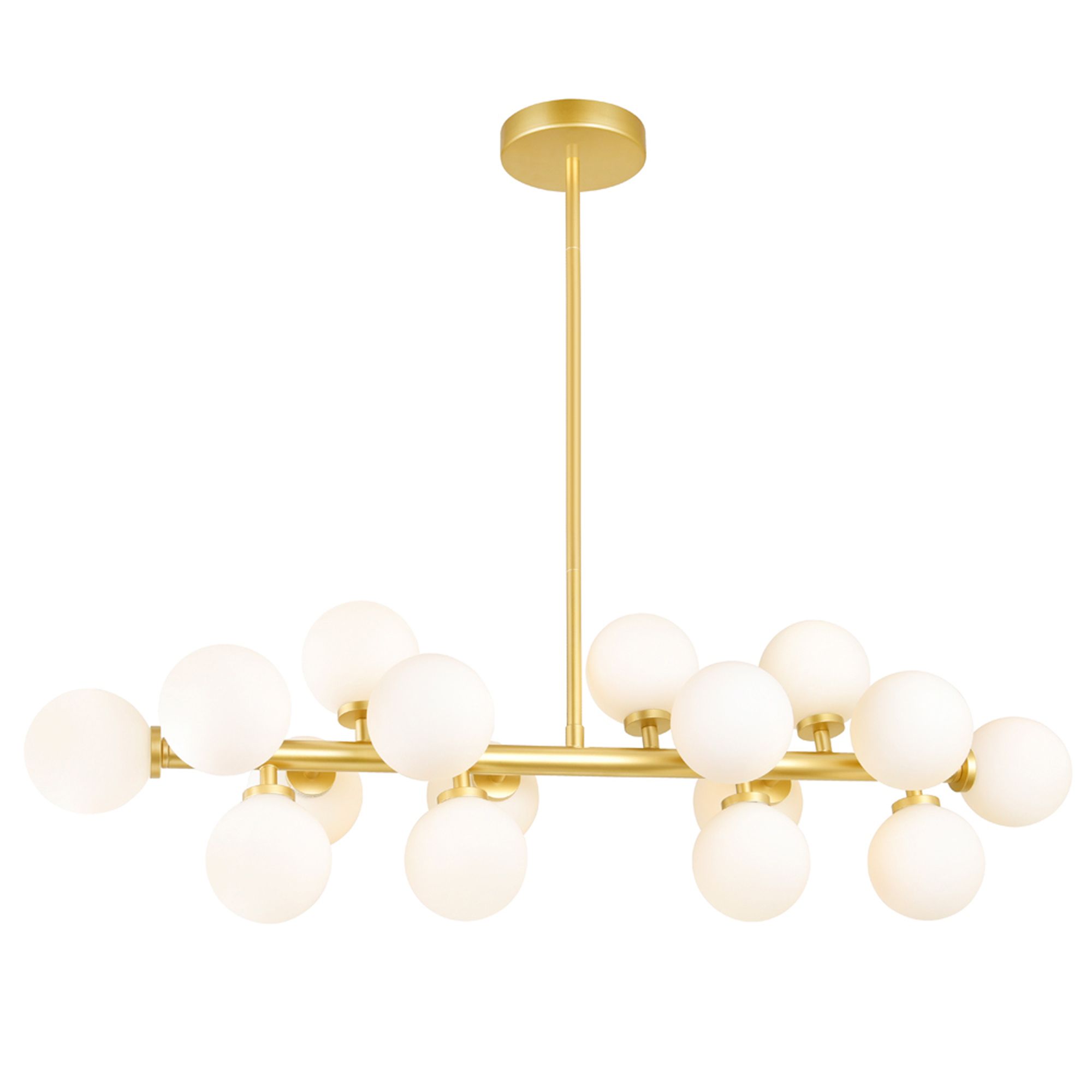 Image 2 Arya 16 Light Satin Gold Chandelier more views