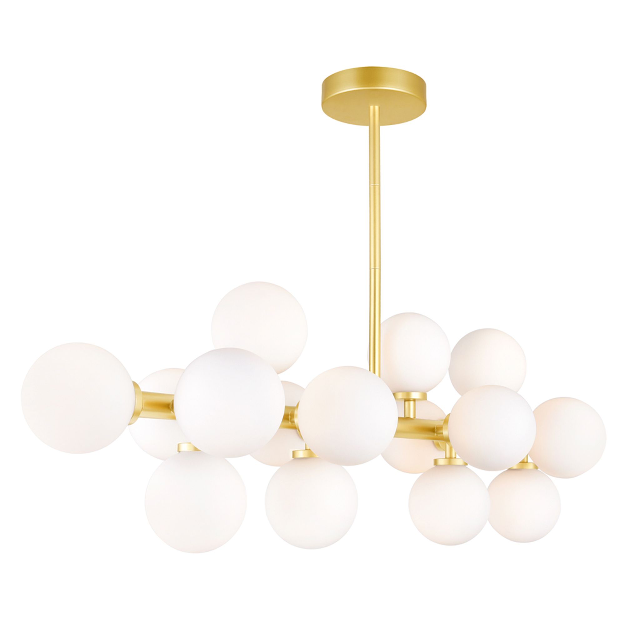 Image 3 Arya 16 Light Satin Gold Chandelier more views