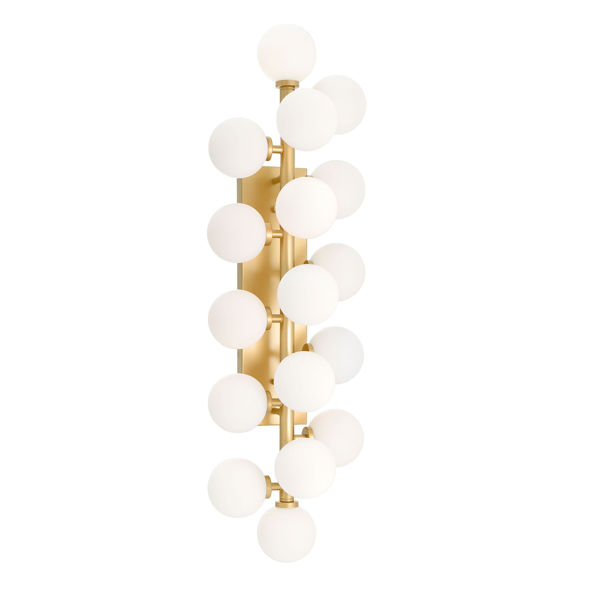 Image 3 Arya 17 Light Satin Gold Wall Sconce more views